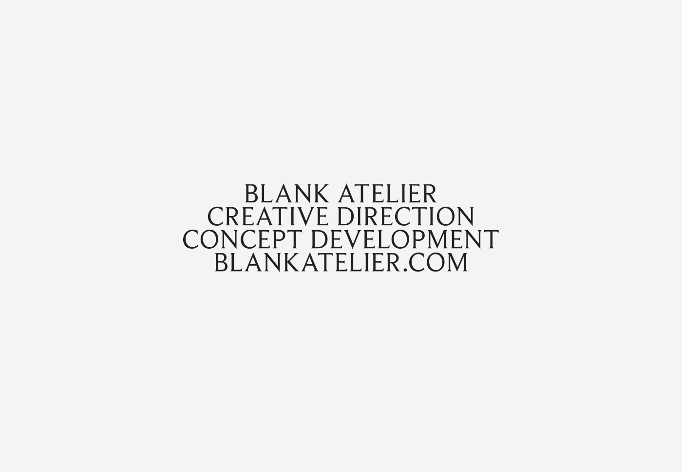 Blank Atelier – Visual identity