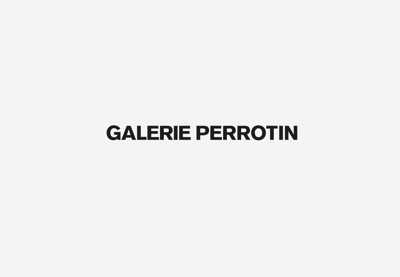 Galerie Perrotin (Paris/Tokyo/Seoul/NewYork/Shanghai/Hong Kong) – Logo