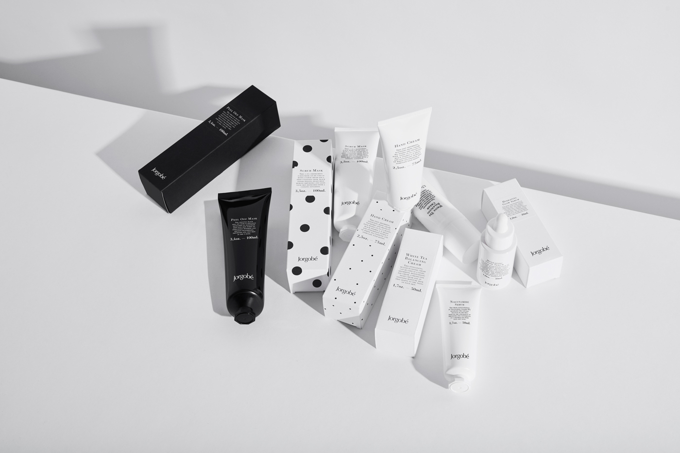Jorgobé skincare – Still life packaging collection
