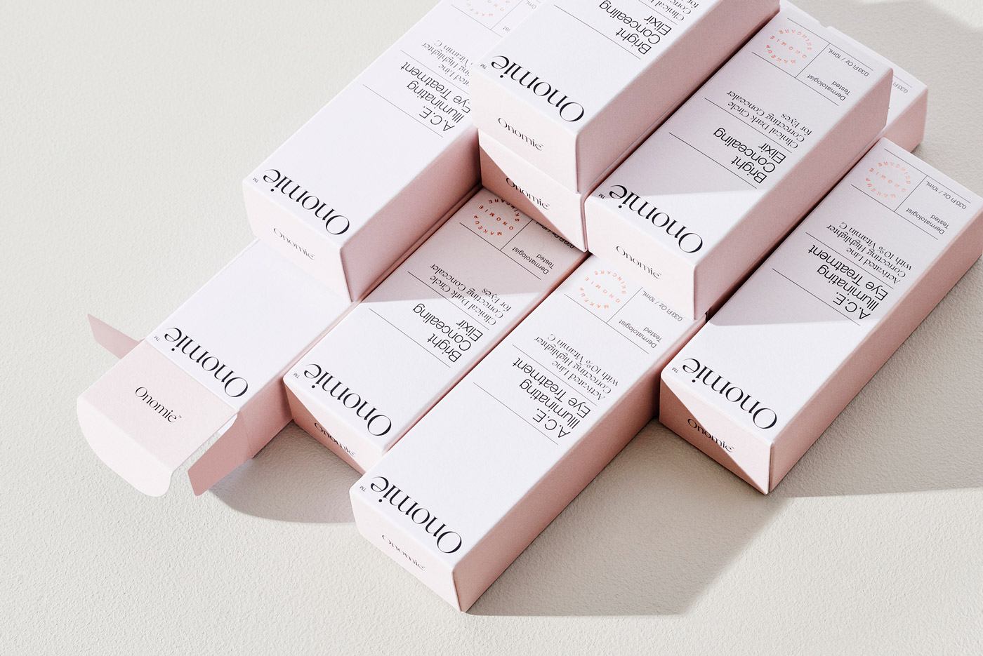 Onomie Beauty – Brand identity and packaging